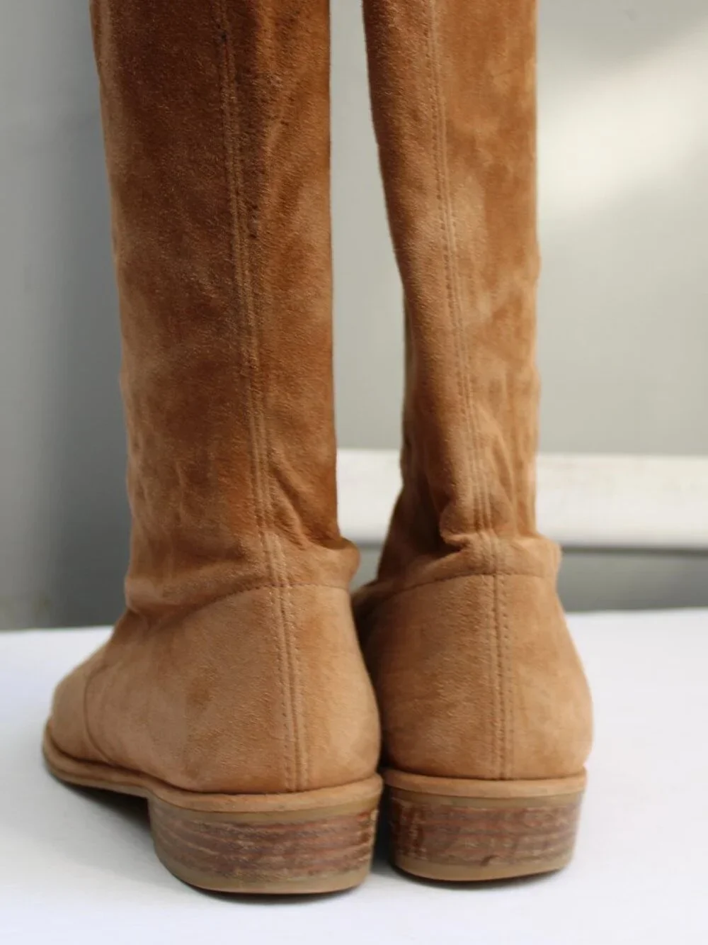 Stuart Weitzman Russel Bromley Lowland Over The Knee High Suede Boots Brown 7